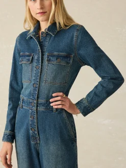 Dresses^Faherty Brand Denim Michelle Jumpsuit - Night Lagoon Wash