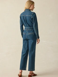 Dresses^Faherty Brand Denim Michelle Jumpsuit - Night Lagoon Wash
