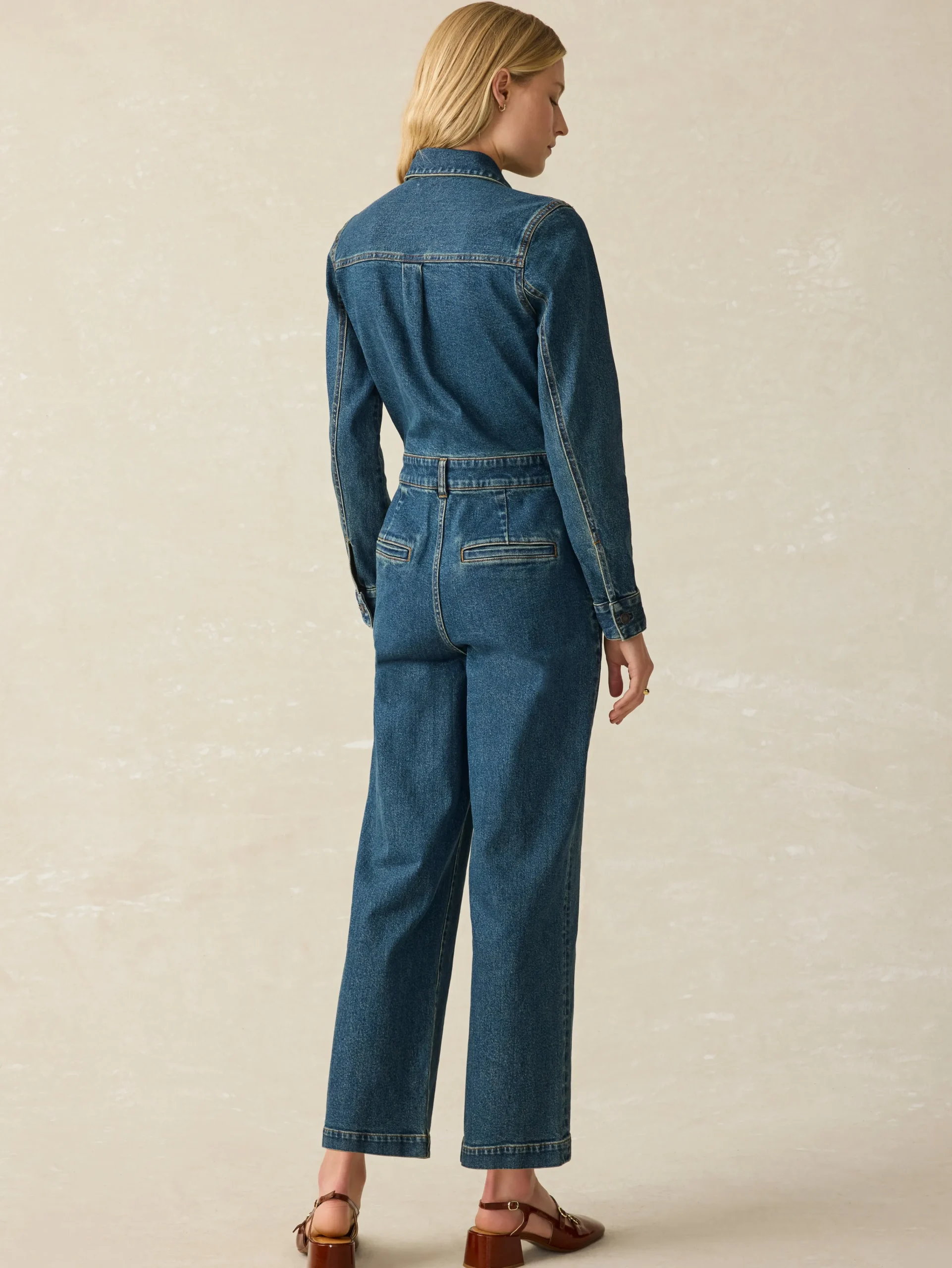 Dresses^Faherty Brand Denim Michelle Jumpsuit - Night Lagoon Wash