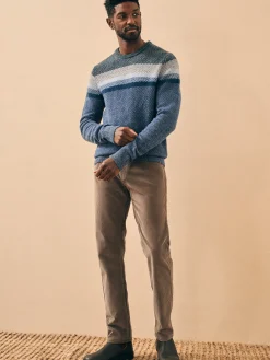 Sweaters^Faherty Brand Donegal Ombre Crew - Navy Storm Ombre