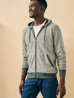 Hoodies & Sweatshirts^Faherty Brand Double Knit Zip Hoodie - Light Carbon Heather
