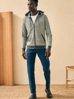 Hoodies & Sweatshirts^Faherty Brand Double Knit Zip Hoodie - Light Carbon Heather