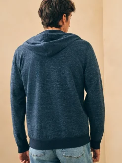 Hoodies & Sweatshirts^Faherty Brand Double Knit Zip Hoodie - Varsity Navy Heather