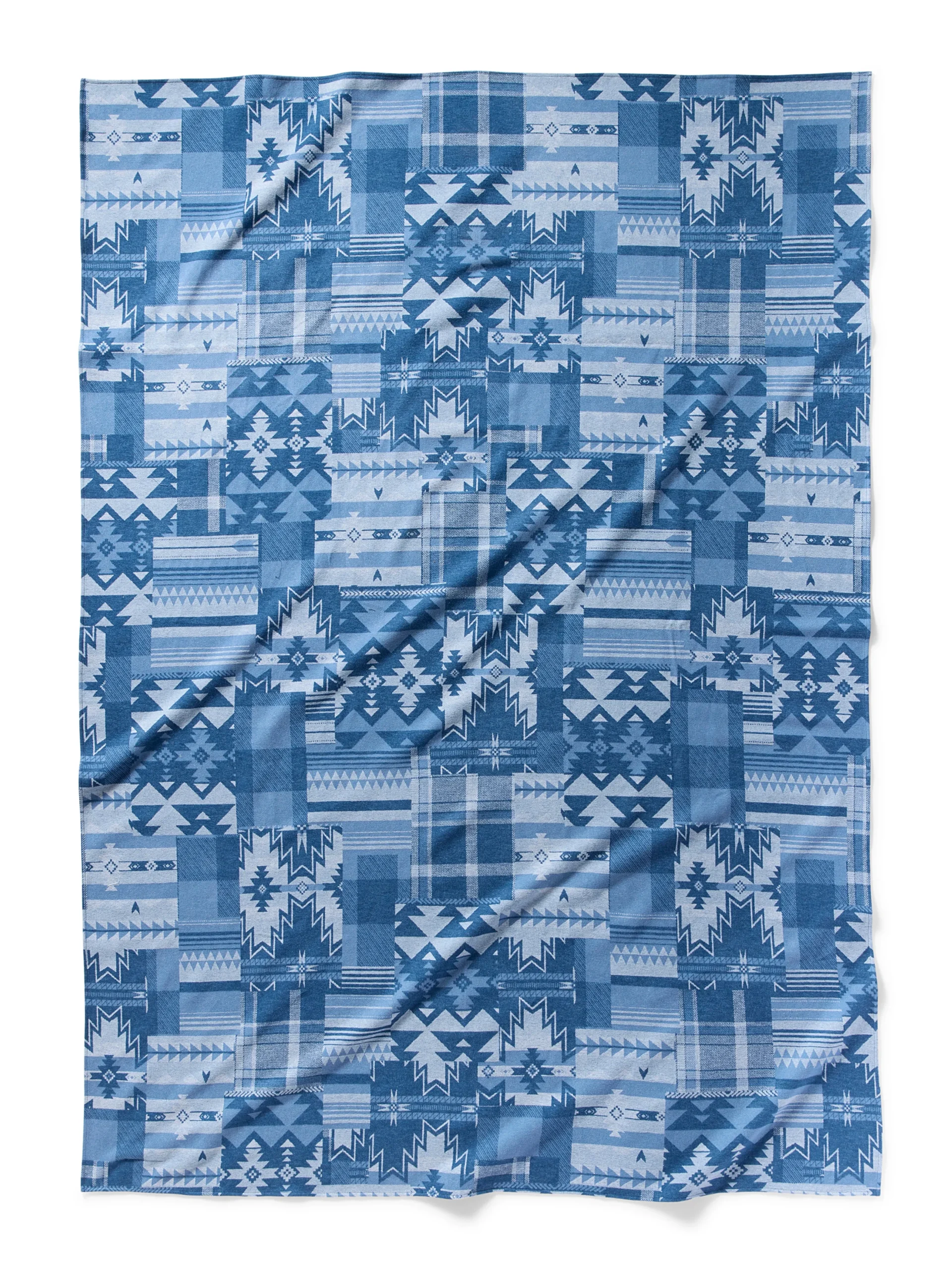 Home & More|Home & More^Faherty Brand Doug Good Feather Adirondack Blanket - Indigo Lakes