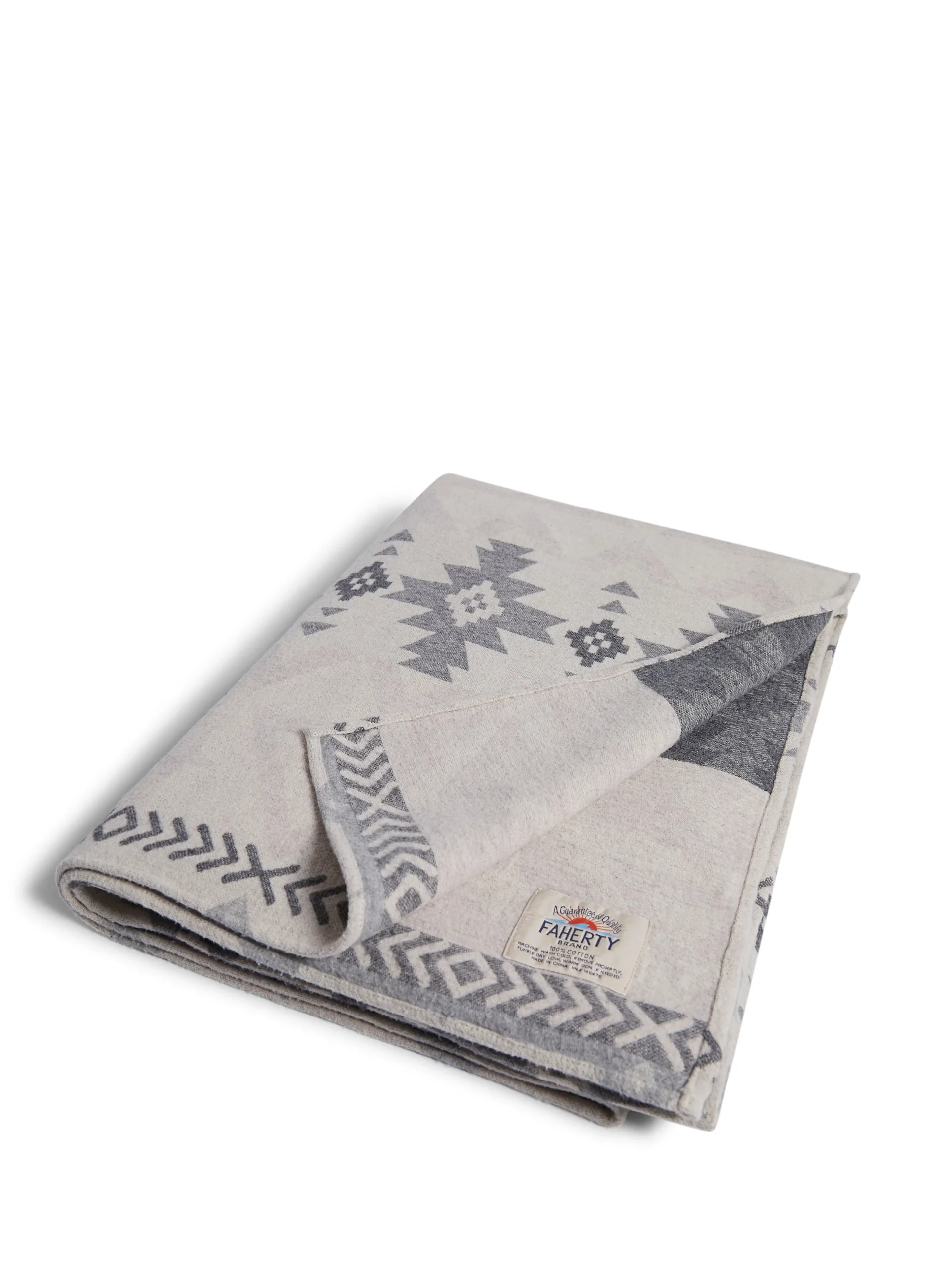 Home & More|Home & More^Faherty Brand Doug Good Feather Adirondack Blanket - Ivory North Star
