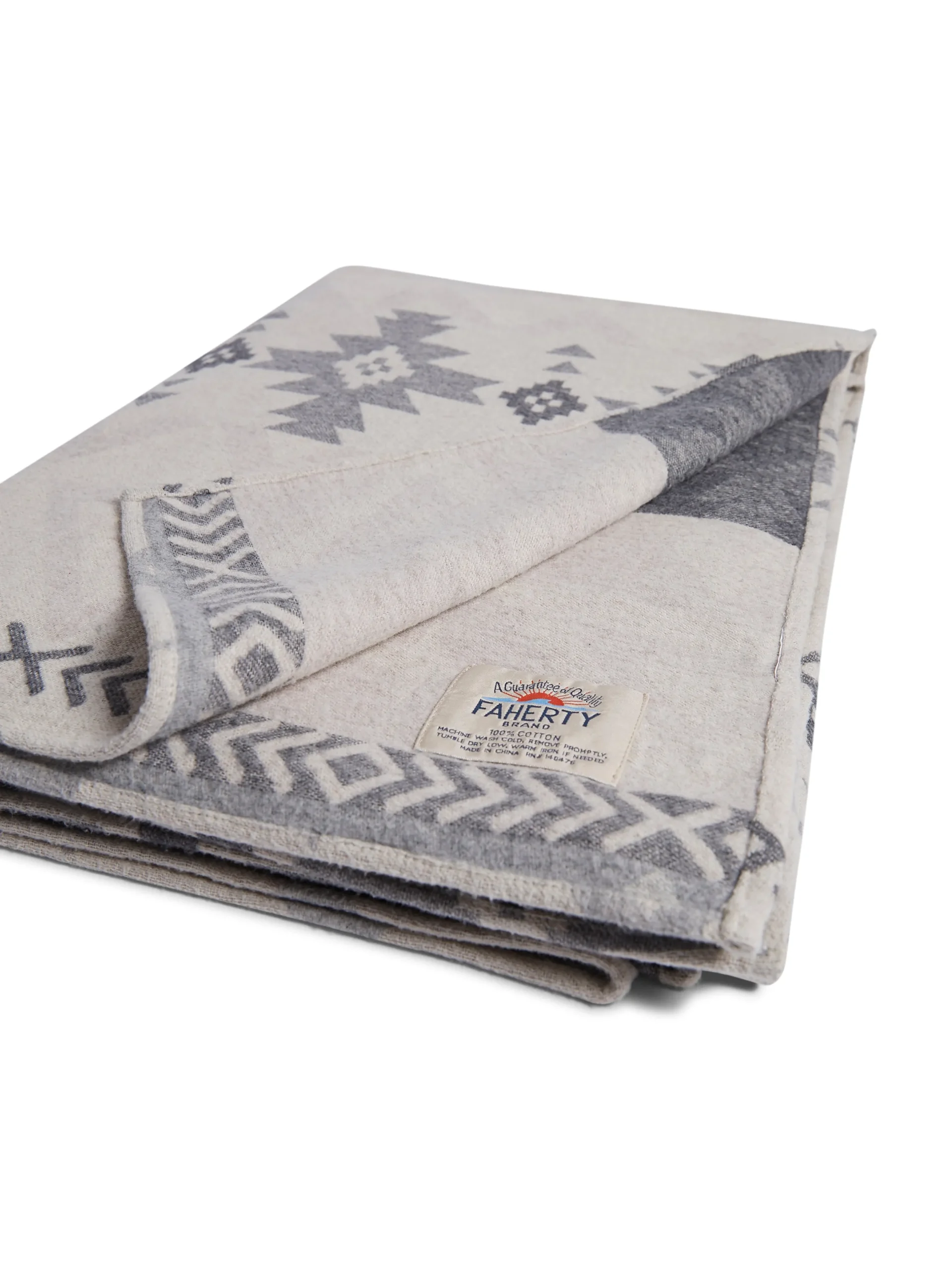 Home & More|Home & More^Faherty Brand Doug Good Feather Adirondack Blanket - Ivory North Star