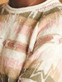 Sweaters^Faherty Brand Doug Good Feather Cotton Slub Pullover - Spring Desert Earth Fire