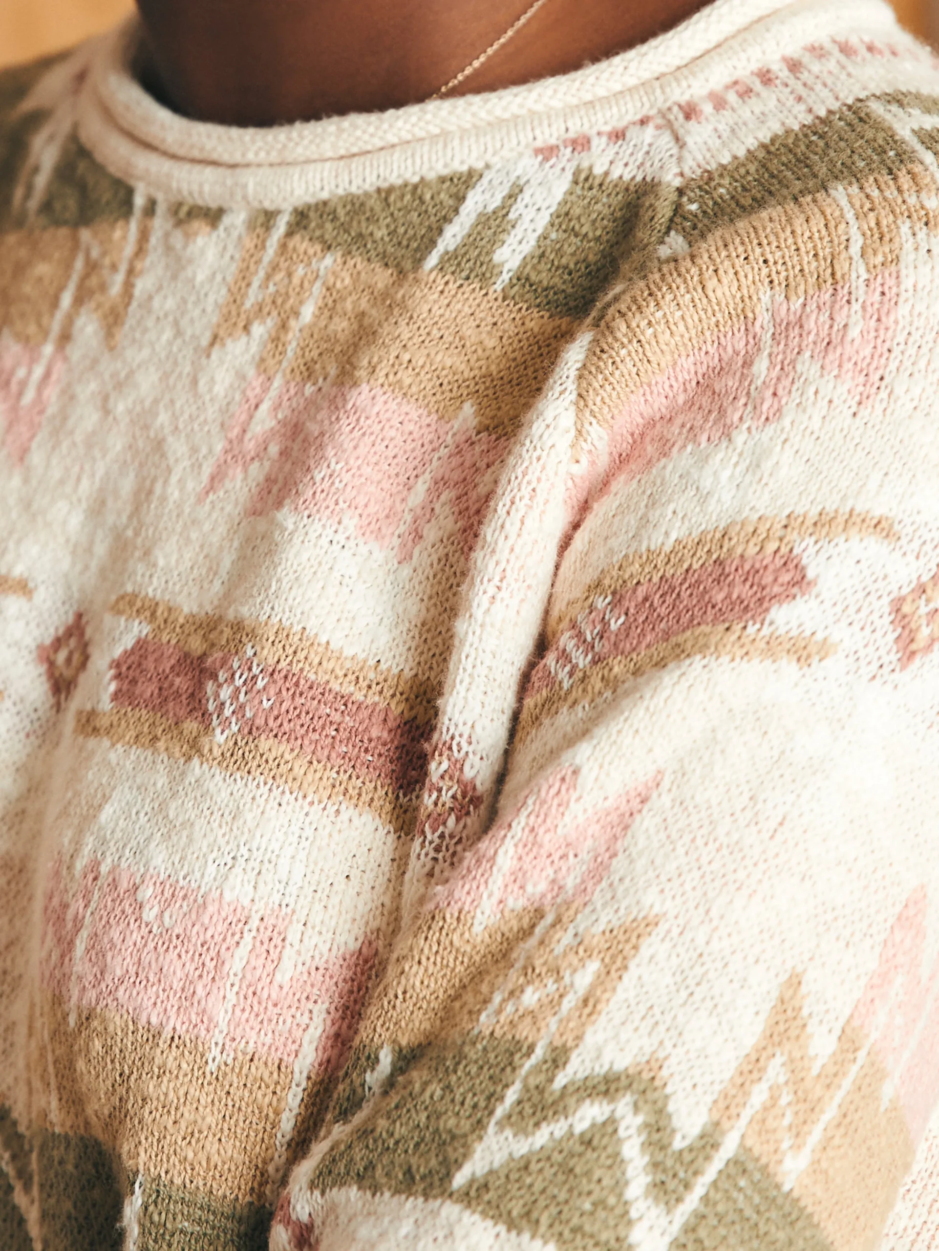 Sweaters^Faherty Brand Doug Good Feather Cotton Slub Pullover - Spring Desert Earth Fire