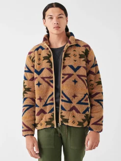 Jackets & Vests^Faherty Brand Doug Good Feather High Pile Fleece Full Zip - Desert North Star
