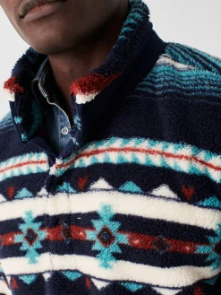 Jackets & Vests^Faherty Brand Doug Good Feather High Pile Fleece Popover - Rising Sky Turquoise
