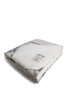 Home & More|Home & More^Faherty Brand Doug Good Feather Recycled High Pile Fleece Blanket - Ivory North Star