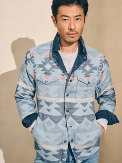 Jackets & Vests^Faherty Brand Doug Good Feather Reversible Bondi Jacket - Navy Six Rivers Turquoise