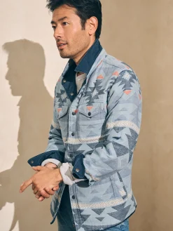 Jackets & Vests^Faherty Brand Doug Good Feather Reversible Bondi Jacket - Navy Six Rivers Turquoise