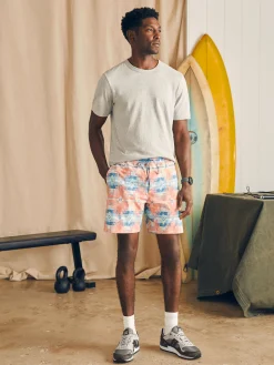 Shorts|Swim^Faherty Brand Doug Good Feather Shorelite Active Swim Short (7
