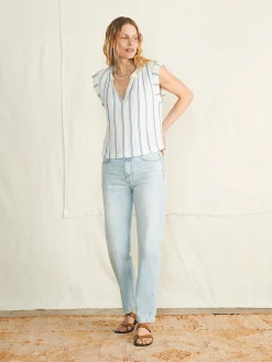 Shirts & Tops^Faherty Brand Dream Cotton Gauze Dylan Top - Back Bay Stripe
