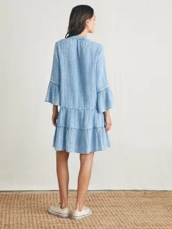Dresses^Faherty Brand Dream Cotton Gauze Kasey Dress - Light Indigo Wash