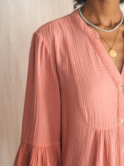 Dresses^Faherty Brand Dream Cotton Gauze Kasey Dress - Coral