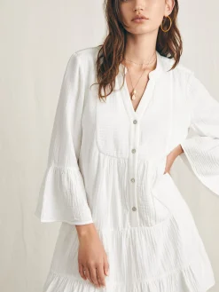 Dresses^Faherty Brand Dream Cotton Gauze Kasey Dress - White