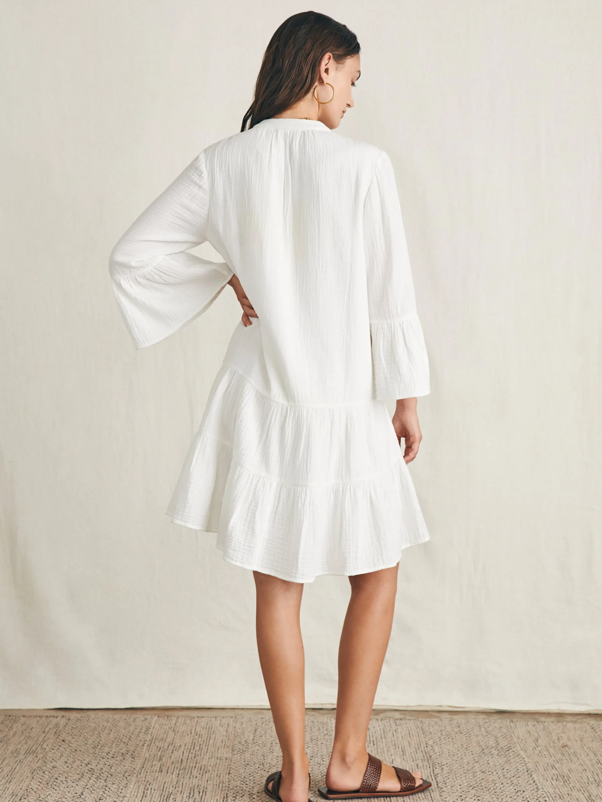 Dresses^Faherty Brand Dream Cotton Gauze Kasey Dress - White