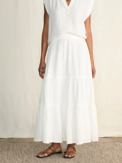Shorts & Skirts^Faherty Brand Dream Cotton Gauze Valentina Skirt - White