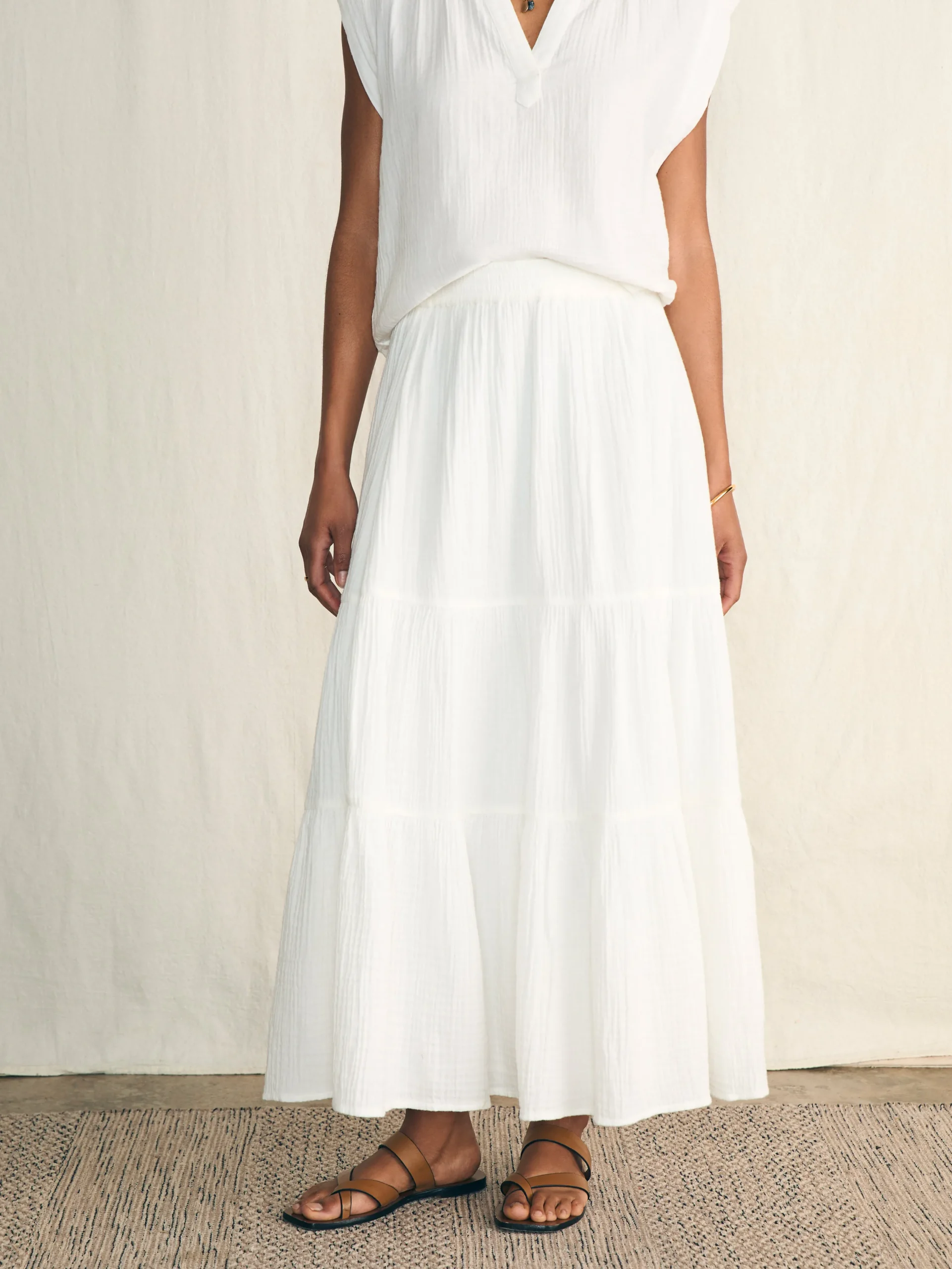 Shorts & Skirts^Faherty Brand Dream Cotton Gauze Valentina Skirt - White