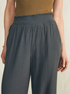 Pants|Swim^Faherty Brand Dream Cotton Gauze Wide Leg Pant - Washed Black