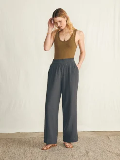 Pants|Swim^Faherty Brand Dream Cotton Gauze Wide Leg Pant - Washed Black