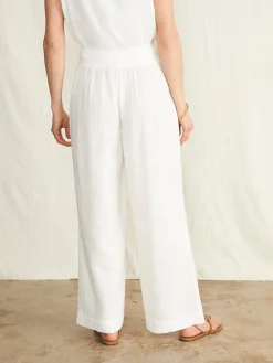 Pants^Faherty Brand Dream Cotton Gauze Wide Leg Pant - White