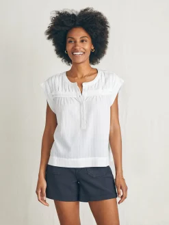 Shirts & Tops^Faherty Brand Ellsworth Top - Egret