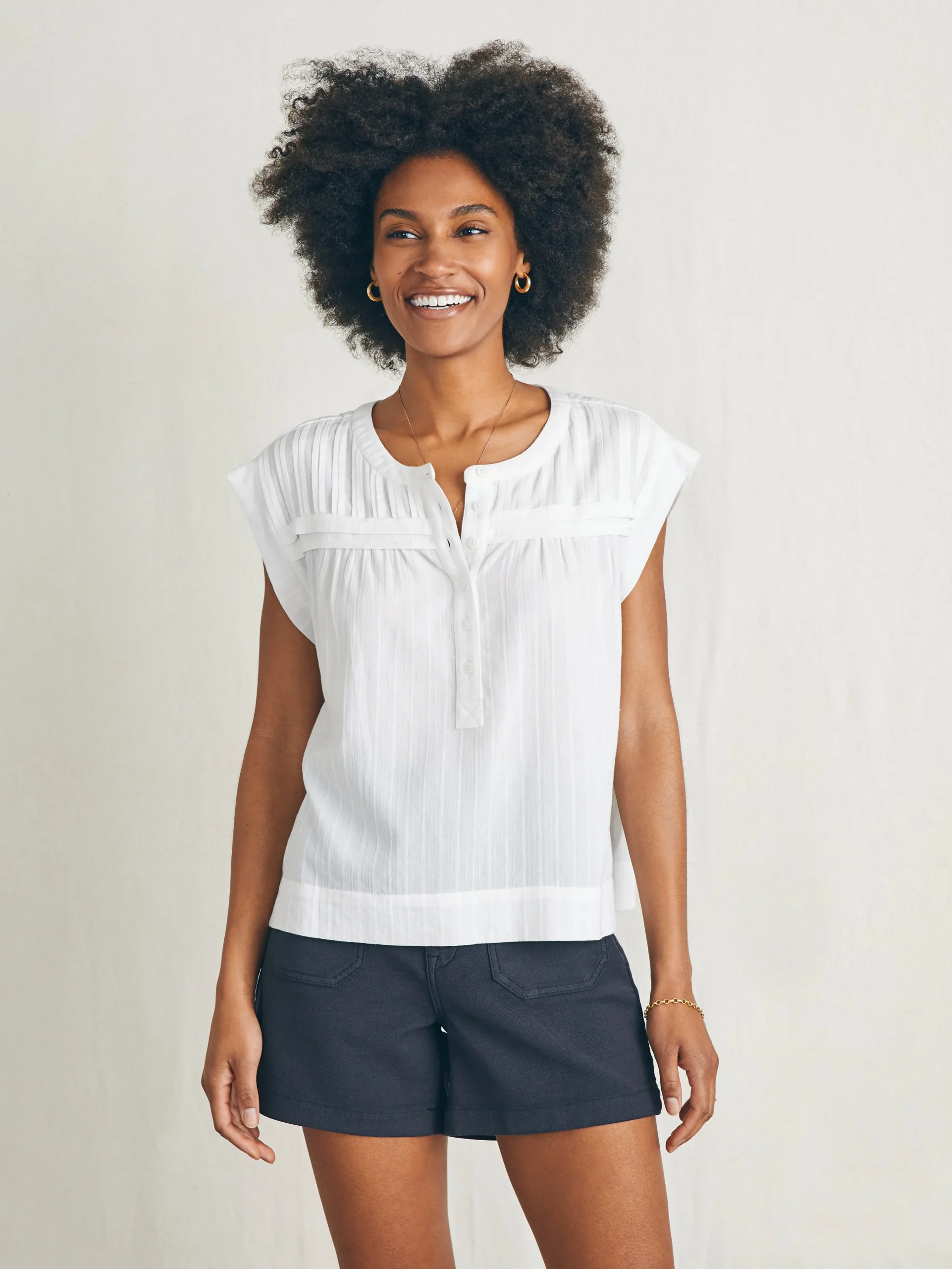 Shirts & Tops^Faherty Brand Ellsworth Top - Egret