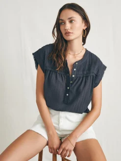 Shirts & Tops^Faherty Brand Ellsworth Top - Washed Black