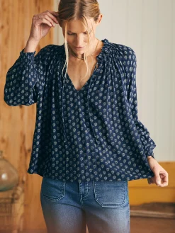 Shirts & Tops^Faherty Brand Emery Top - Lotus Floral Print