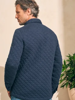 Jackets & Vests^Faherty Brand Epic Quilted Fleece CPO (Tall) - Navy Melange