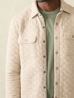 Jackets & Vests^Faherty Brand Epic Quilted Fleece CPO (Tall) - Oatmeal Melange