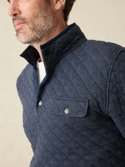 Jackets & Vests^Faherty Brand Epic Quilted Fleece Pullover - Navy Melange