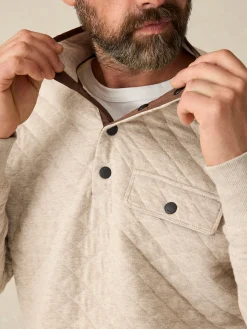 Jackets & Vests^Faherty Brand Epic Quilted Fleece Pullover - Oatmeal Melange