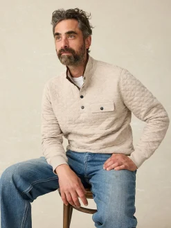 Jackets & Vests^Faherty Brand Epic Quilted Fleece Pullover - Oatmeal Melange