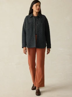 Blazers & Outerwear^Faherty Brand Epic Quilted Fleece Shirt Jacket - Black Heather