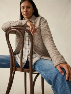 Blazers & Outerwear^Faherty Brand Epic Quilted Fleece Shirt Jacket - Mink Heather