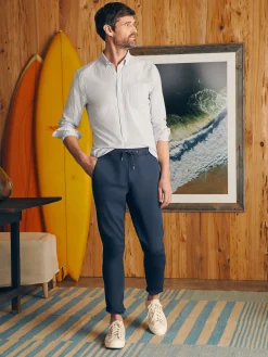 Pants^Faherty Brand Essential Drawstring Pant - Washed Navy