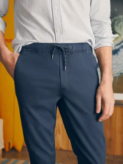 Pants^Faherty Brand Essential Drawstring Pant - Washed Navy