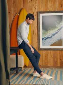 Pants^Faherty Brand Essential Drawstring Pant - Washed Navy