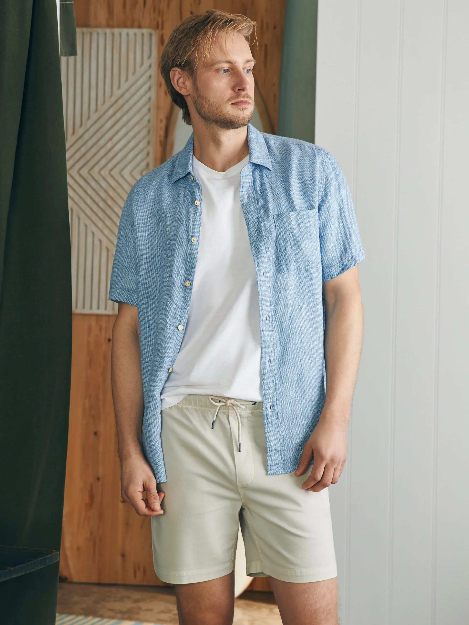 Shorts^Faherty Brand Essential Drawstring Short (6.5" Inseam) - Birch