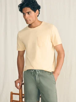 Shorts^Faherty Brand Essential Drawstring Short (6.5" Inseam) - Spring Olive