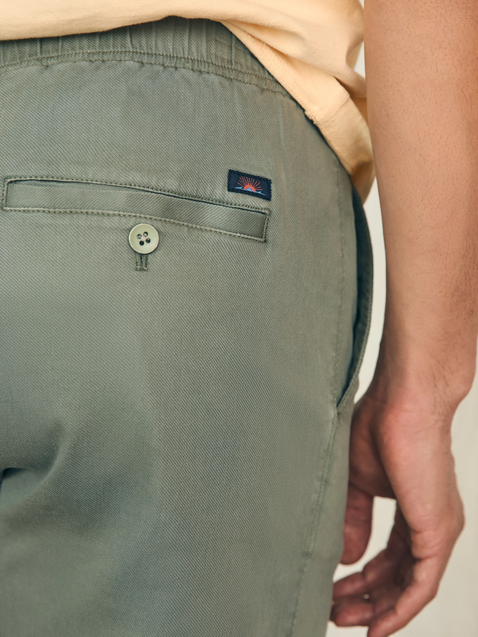 Shorts^Faherty Brand Essential Drawstring Short (6.5" Inseam) - Spring Olive
