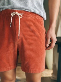 Shorts^Faherty Brand Essential Italian Knit Cord Short (6" Inseam) - Coastal Orange