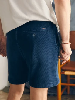 Shorts^Faherty Brand Essential Italian Knit Cord Short (6" Inseam) - Spring Navy