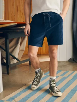 Shorts^Faherty Brand Essential Italian Knit Cord Short (6" Inseam) - Spring Navy