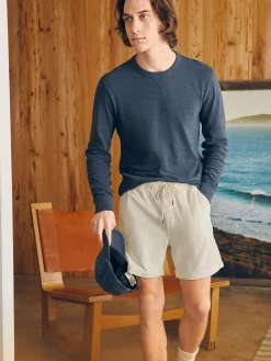 Shorts^Faherty Brand Essential Italian Knit Cord Short (6" Inseam) - Stone