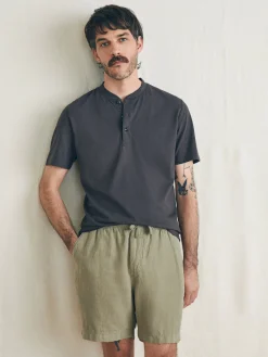 Shorts^Faherty Brand Essential Linen Short (6.5" Inseam) - Canyon Olive